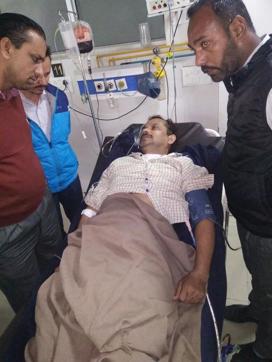 Gopi Chand, the lone survivor in the mishap , at a hospital in Faridkot on Friday (HT Photo) Gopi Chand, the lone survivor in the mishap , at a hospital in Faridkot on Friday (HT Photo)