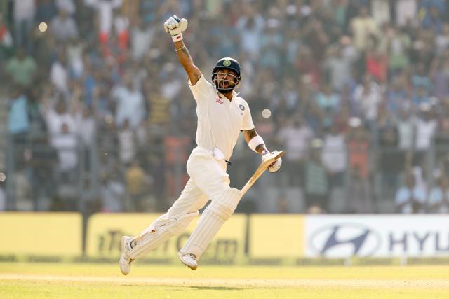 Virat Kohli continued his amazing form as he notched up his 15th Test century in the Wankhede Test against England. (BCCI)