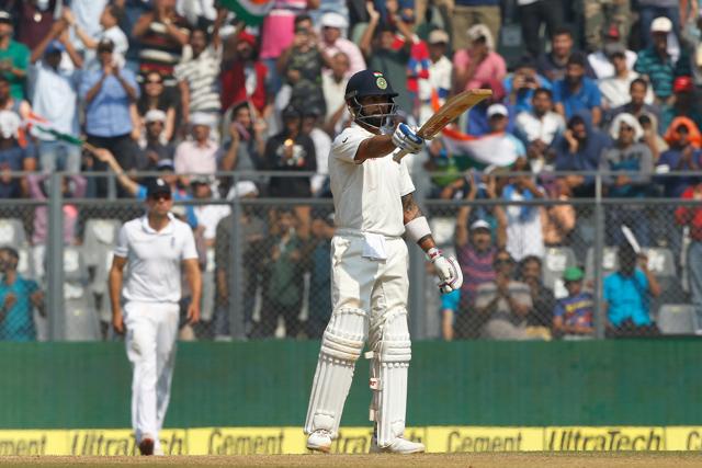 Virat Kohli notched up his 15th Test fifty as India continued to dominate the Mumbai Test against England. (Photo by: Deepak Malik/ BCCI/ SPORTZPICS)