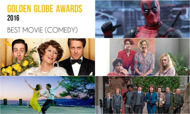 Clockwise from top right: Deadpool, 20th Century Women, Sing Street, La La Land and Florence Foster Jenkins. Clockwise from top right: Deadpool, 20th Century Women, Sing Street, La La Land and Florence Foster Jenkins.