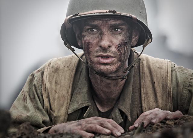 Andrew Garfield in a scene from Hacksaw Ridge. (AP) Andrew Garfield in a scene from Hacksaw Ridge. (AP)