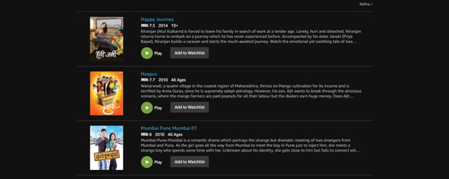 For example, here’s the ‘Marathi’ section. However, Netflix’s Marathi selection featured two of the biggest releases in recent memory: Sairat and Court.