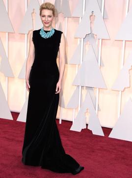 Actor Cate Blanchett in a velvet gown. (Photo: Getty images )