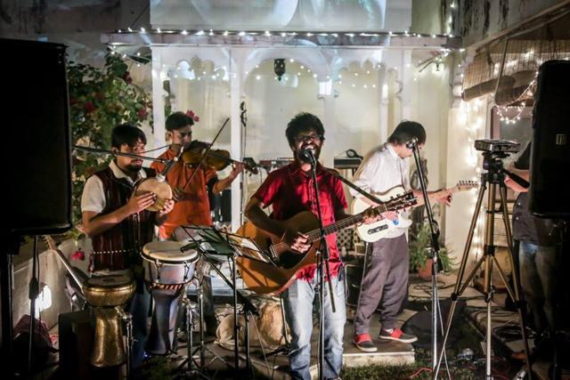 Ojapali, an Assamese folk band, performs at a backyard in Hauz Khas in November this year. House Concert Delhi has organised 24 such gigs in homes across the city so far. (Courtesy: Reelflect) Ojapali, an Assamese folk band, performs at a backyard in Hauz Khas in November this year. House Concert Delhi has organised 24 such gigs in homes across the city so far. (Courtesy: Reelflect)