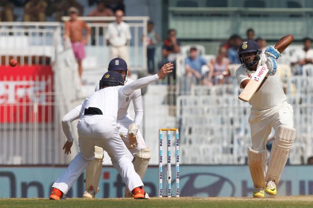 Ravichandran Ashwin smashed a huge six off Moeen Ali to give India the lead against England in Chennai. (BCCI)
