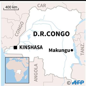 Map locating Makungu, site of a fatal mine accident. (AFP) Map locating Makungu, site of a fatal mine accident. (AFP)