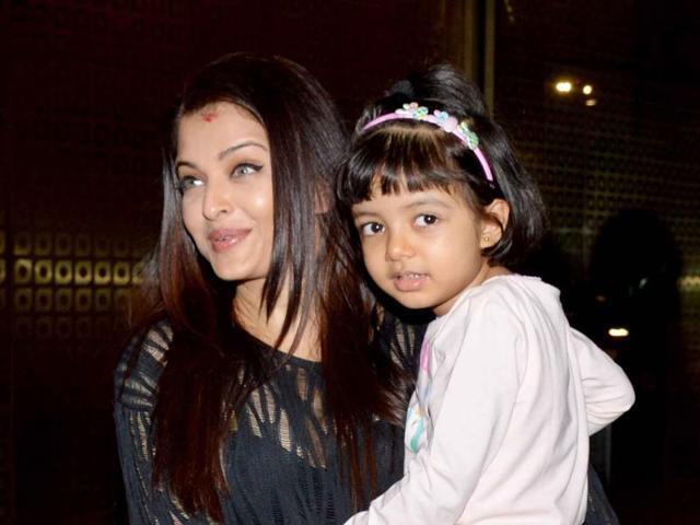 Aaradhya Bachchan with her celeb mom Aishwarya Rai Bachchan. (Yogen Shah) Aaradhya Bachchan with her celeb mom Aishwarya Rai Bachchan. (Yogen Shah)