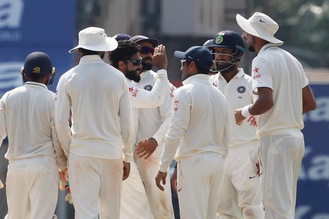 Ravindra Jadeja took three wickets and one outstanding catch as India dominated the post-lunch session against England in Chennai. (BCCI)
