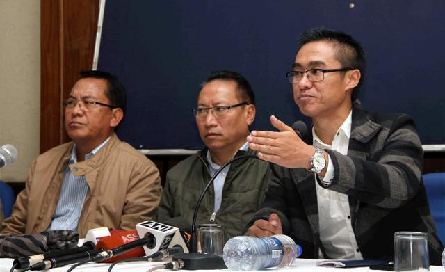 United Naga Council (UNC) members holding a press conference on the present crisis in Manipur in New Delhi. (PTI) United Naga Council (UNC) members holding a press conference on the present crisis in Manipur in New Delhi. (PTI)
