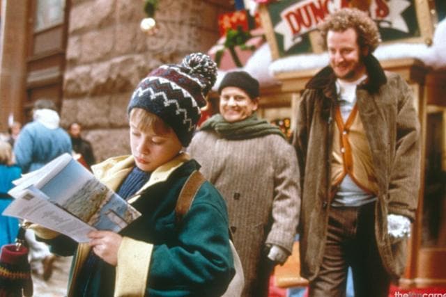 Macaulay Culkin is not really home alone as he has two burglars to take care of. Macaulay Culkin is not really home alone as he has two burglars to take care of.