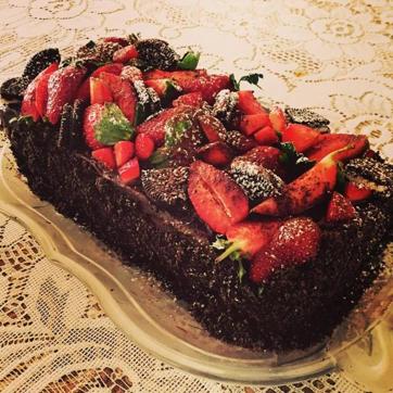 Dark chocolate and strawberry cake (Photo courtesy: Deliciae Patisserie) Dark chocolate and strawberry cake (Photo courtesy: Deliciae Patisserie)