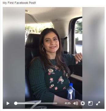 Actor Kajol posted a video message for her fans as her first post. (Facebook)