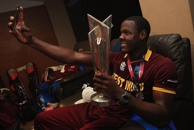 Carlos Brathwaite smashed four successive sixes off seamer Ben Stokes’s first four balls to complete a truly incredible victory in front of a disbelieving crowd at Kolkata’s Eden Gardens Stadium (Twitter) Carlos Brathwaite smashed four successive sixes off seamer Ben Stokes’s first four balls to complete a truly incredible victory in front of a disbelieving crowd at Kolkata’s Eden Gardens Stadium (Twitter)