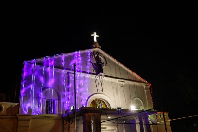 Decked Jehangirabad church captured on camera. (HT photo) Decked Jehangirabad church captured on camera. (HT photo)