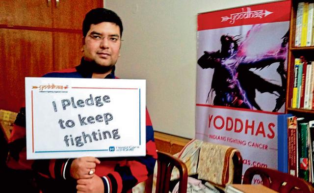 Rahul Yadav, who is being treated for cancer at a Delhi hospital, has raised money through crowdsourcing. Rahul Yadav, who is being treated for cancer at a Delhi hospital, has raised money through crowdsourcing.