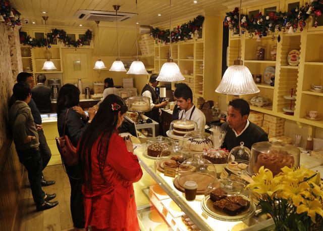 Christmas and December 31 is the time bakeries look forward to -- orders usually average around 50 cakes during that week. However, the limited liquid cash in hand has shrunk the order list to just 30 this year. (Sanchit Khanna/ HT Photo)
