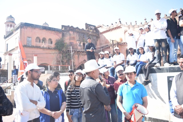Some of the participants described the walk as a tryst with the Nawabi culture and a feel of the royal city. (HT photo) Some of the participants described the walk as a tryst with the Nawabi culture and a feel of the royal city. (HT photo)