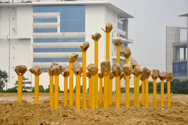 The park is coming up near the Shastri Park Metro station and depot. (HT Photo) The park is coming up near the Shastri Park Metro station and depot. (HT Photo)