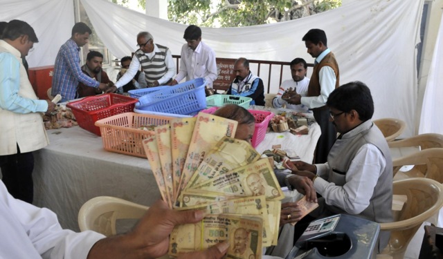 About
₹1.10 lakh in banned currency was found, out of a total
₹8.70 lakh, in donation boxes at Khajrana temple in Indore on Wednesday. (Arun Mondhe/HT) About
₹1.10 lakh in banned currency was found, out of a total
₹8.70 lakh, in donation boxes at Khajrana temple in Indore on Wednesday. (Arun Mondhe/HT)