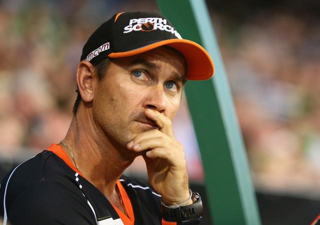 Justin Langer looks on during the Big Bash League match between the Melbourne Stars and Perth Scorchers at Melbourne Cricket Ground on January 21, 2015. (Getty Images) Justin Langer looks on during the Big Bash League match between the Melbourne Stars and Perth Scorchers at Melbourne Cricket Ground on January 21, 2015. (Getty Images)