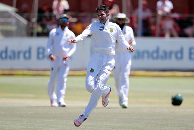 Keshav Maharaj picked up three wickets as South Africa crushed Sri Lanka by 206 runs to take a 1-0 lead in the series. (AFP) Keshav Maharaj picked up three wickets as South Africa crushed Sri Lanka by 206 runs to take a 1-0 lead in the series. (AFP)
