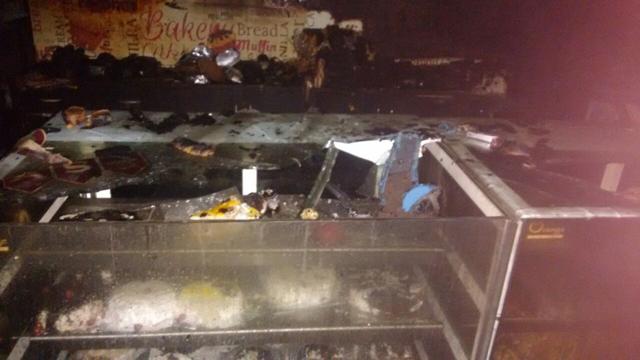 The workers were sleeping inside the bakery when the fire broke out. (HT Photo ) The workers were sleeping inside the bakery when the fire broke out. (HT Photo )
