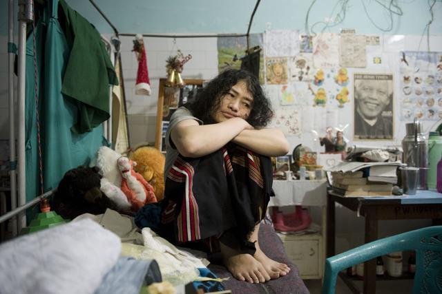 Activist Irom Sharmila, called the Iron Lady of Manipur, at her room in Jawaharlal Nehru Hospital, Imphal, after she broke her 16-year long fast in August 2016. Many of Sharmila’s supporters turned against her after she vowed to break her fast and join politics. (Saumya Khandelwal/HT Photo)