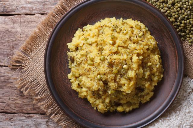 “Khichdi made with some ghee, aromatic spices and turmeric takes care of this craving in the most gentle and healing way,” says food blogger Tarika Singh. (Getty Images/iStockphoto) “Khichdi made with some ghee, aromatic spices and turmeric takes care of this craving in the most gentle and healing way,” says food blogger Tarika Singh. (Getty Images/iStockphoto)