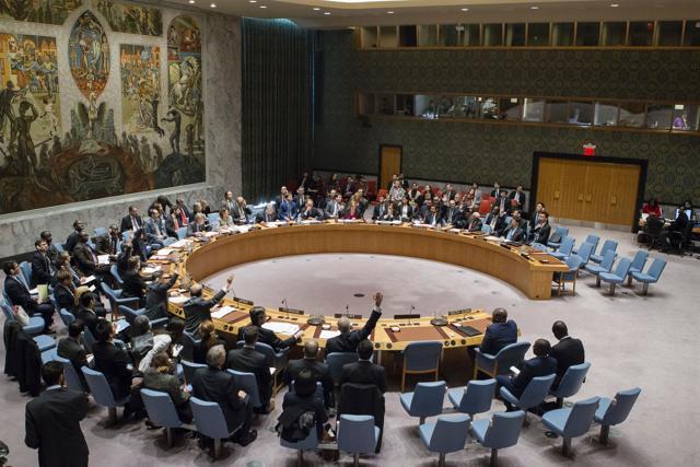 This image released by the UN shows the UN Security Council taking a vote on a draft resolution aiming to impose an arms embargo (AFP file photo) This image released by the UN shows the UN Security Council taking a vote on a draft resolution aiming to impose an arms embargo (AFP file photo)