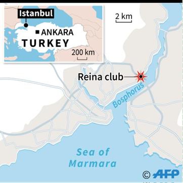 Map of Istanbul locating the attack late Saturday that killed dozens of people. (AFP Photo) Map of Istanbul locating the attack late Saturday that killed dozens of people. (AFP Photo)