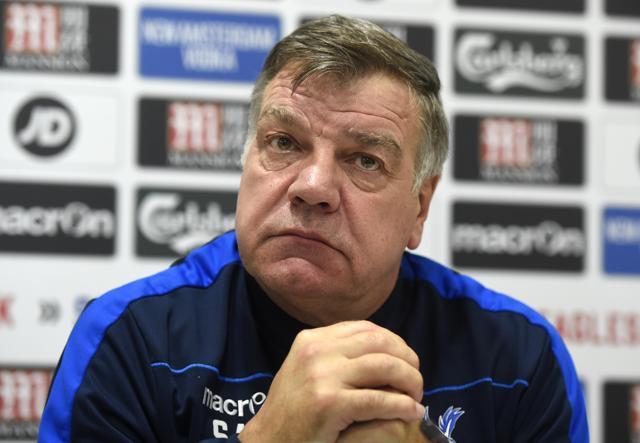 Crystal Palace manager Sam Allardyce speaks during the press conference. (REUTERS) Crystal Palace manager Sam Allardyce speaks during the press conference. (REUTERS)