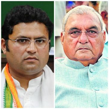 Haryana Congress state chief Ashok Tanwar and (right) former Haryana chief minister Bhupinder Singh Hooda (HT Photo) Haryana Congress state chief Ashok Tanwar and (right) former Haryana chief minister Bhupinder Singh Hooda (HT Photo)