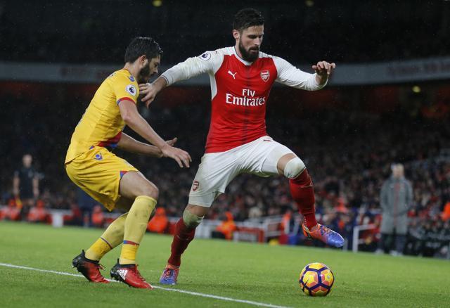 Olivier Giroud was benched for most of Arsenal’s first half campaign in the Premier League. (AP) Olivier Giroud was benched for most of Arsenal’s first half campaign in the Premier League. (AP)