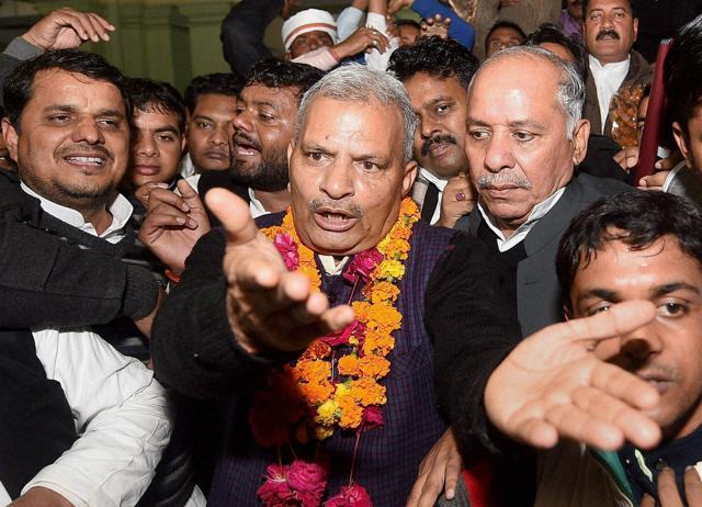 Newly appointed SP state president Naresh Uttam Patel at the party office in Lucknow. He says his aim will be to ensure the victory of the ruling party in the upcoming assembly polls and make Akhilesh the chief minister again. (PTI) Newly appointed SP state president Naresh Uttam Patel at the party office in Lucknow. He says his aim will be to ensure the victory of the ruling party in the upcoming assembly polls and make Akhilesh the chief minister again. (PTI)