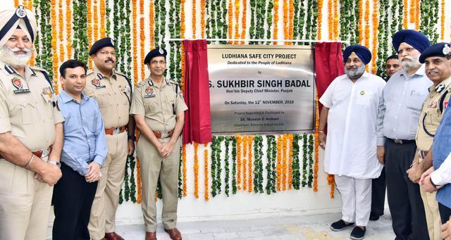 Punjab deputy chief ministerSukhbir Singh Badal had inaugurated the first phase of the Safe City project in Ludhiana on November 12 , 2016. (HT File Photo) Punjab deputy chief ministerSukhbir Singh Badal had inaugurated the first phase of the Safe City project in Ludhiana on November 12 , 2016. (HT File Photo)