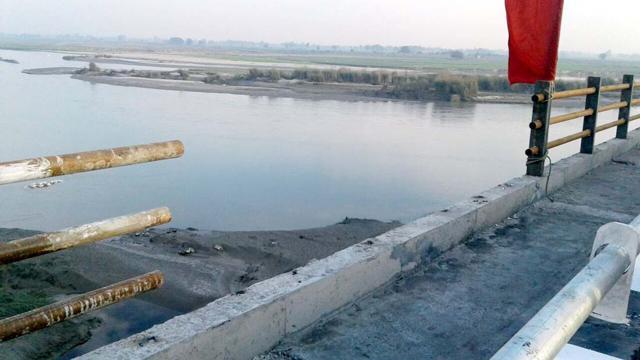The incomplete bridge over the Sutlej at Patti in Tarn Taran. (HT File Photo) The incomplete bridge over the Sutlej at Patti in Tarn Taran. (HT File Photo)