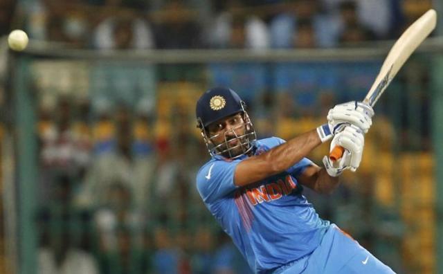 One of Mahendra Singh Dhoni’s most iconic moments came in 2011 when he hit a massive six to end the country’s 28-year wait for the ODI World Cup (Reuters) One of Mahendra Singh Dhoni’s most iconic moments came in 2011 when he hit a massive six to end the country’s 28-year wait for the ODI World Cup (Reuters)