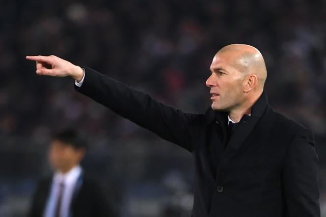 Real Madrid head coach Zinedine Zidane gestures from the sidelines during the Club World Cup football final match against Kashima Antlers. (AFP) Real Madrid head coach Zinedine Zidane gestures from the sidelines during the Club World Cup football final match against Kashima Antlers. (AFP)
