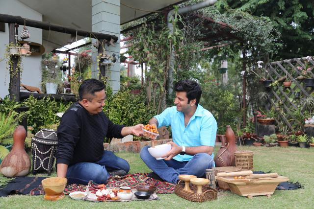 Kapur pickling baer with Joel, a Naga chef (Photo courtesy: Kunal Kapur )