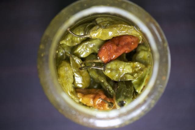 Green and red bhut jolokia pickle (Photo courtesy: Kunal Kapur)