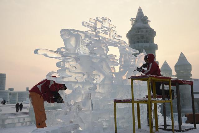 The city of Harbin in China's frigid northeast is in its final stages of preparation for one of the world's largest ice and snow festivals, an annual event that last year drew more than a million visitors. (AP) The city of Harbin in China's frigid northeast is in its final stages of preparation for one of the world's largest ice and snow festivals, an annual event that last year drew more than a million visitors. (AP)