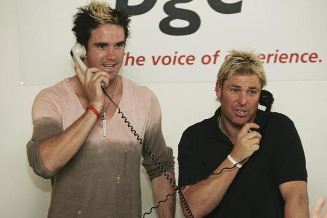 England cricketer Kevin Pietersen (L) and Australian cricket legend Shane Warne played around with their hairstyles too (Getty Images) England cricketer Kevin Pietersen (L) and Australian cricket legend Shane Warne played around with their hairstyles too (Getty Images)