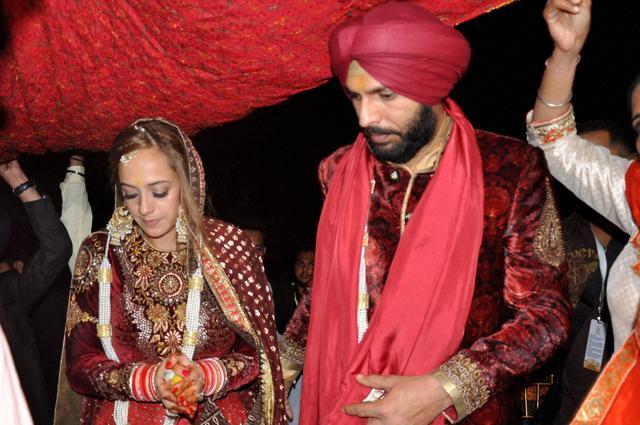 Yuvraj Singh and Hazel Keech during their marriage in Panchkula on November 30, 2016. (PTI) Yuvraj Singh and Hazel Keech during their marriage in Panchkula on November 30, 2016. (PTI)