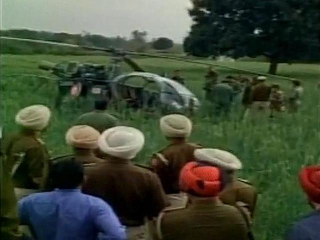 An IAF Cheetah helicopter that crash landed in Maili village in Hoshiarpur district in March 2016. (ANI File ) An IAF Cheetah helicopter that crash landed in Maili village in Hoshiarpur district in March 2016. (ANI File )