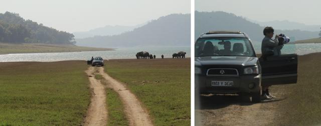 Real estate tycoon, Navin M. Raheja, flouts laws in the core Dhikala zone of Corbett National Park by taking his private vehicle (DL3CY5389), not hiring a tourist guide, and dismounting from vehicle with elephants close by. (PHOTOS: GAURI MAULEKHI / PFA UTTARAKHAND ) Real estate tycoon, Navin M. Raheja, flouts laws in the core Dhikala zone of Corbett National Park by taking his private vehicle (DL3CY5389), not hiring a tourist guide, and dismounting from vehicle with elephants close by. (PHOTOS: GAURI MAULEKHI / PFA UTTARAKHAND )