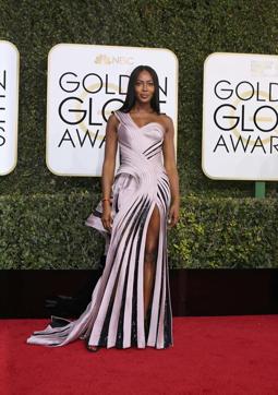 Model Naomi Campbell at the 74th Annual Golden Globe Awards (Mike Blake/Reuters) Model Naomi Campbell at the 74th Annual Golden Globe Awards (Mike Blake/Reuters)