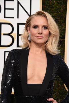 Actress Kristen Bell arrives at the 74th annual Golden Globe Awards. (AFP)