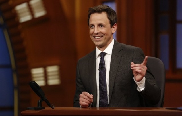 Seth Meyers also took aim at Trump’s tweets on Monday (AFP)