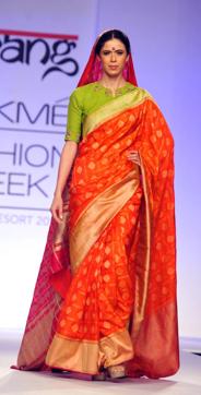For a traditional look, opt for a green sari-blouse. (AFP) For a traditional look, opt for a green sari-blouse. (AFP)