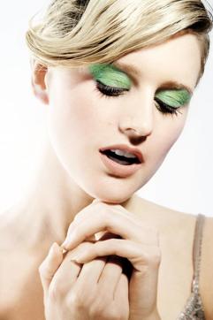 Blonde model with pale skin and green eye-shadow. (iStockphoto) Blonde model with pale skin and green eye-shadow. (iStockphoto)